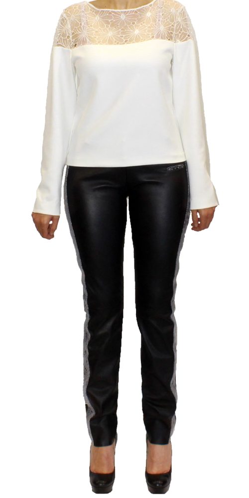 Camisola com Tule Bordado - T 36 / único