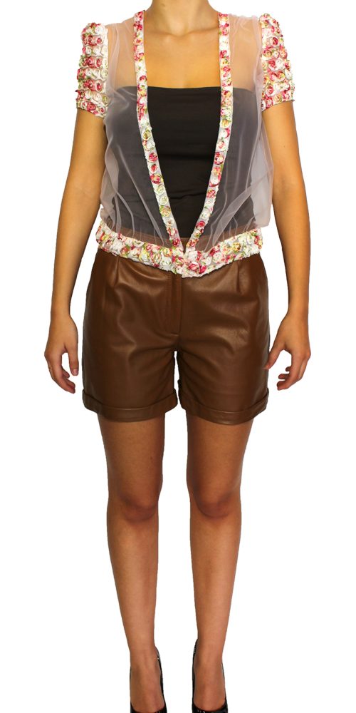 Short em Pele - T 36 / único
