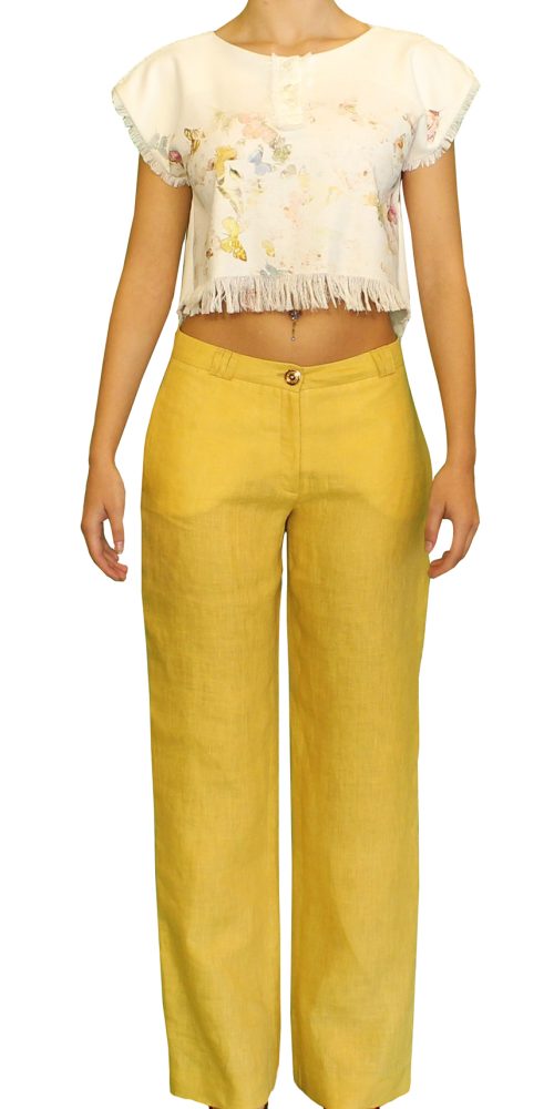 Calça em Linho - T 36 / único