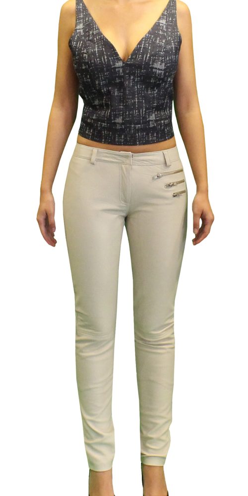 Calça em Pele - T 36 / único