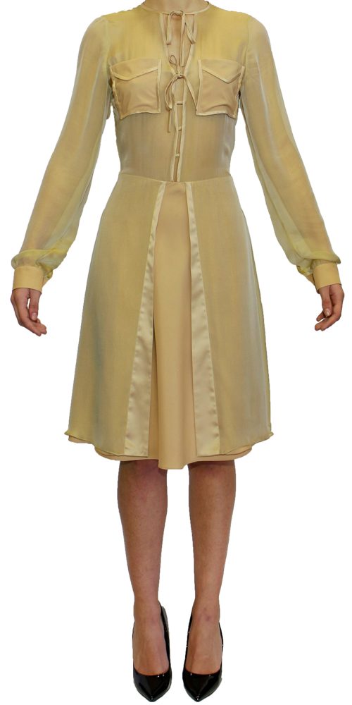Vestido de Seda - T 36 / único