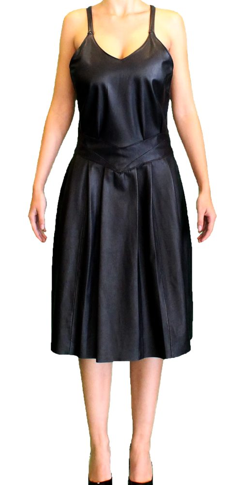 Vestido em Pele - T 36 / único
